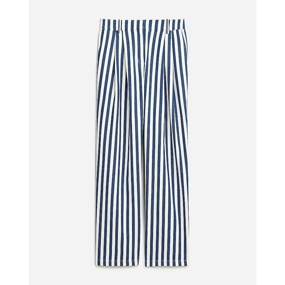 J. Crew Pants - J.Crew Wide-Leg Essential Pant in Sailor Stripe | Navy White | Size 00 | NWT